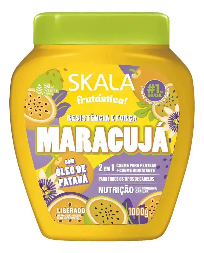Creme De Tratamento 2 Em 1 Maracujá E Óleo De Patauá / Crema De Tratamiento 2 En Uno Y Aceite De Maracuyá Crema De Tratamiento De Patauá - Skala
