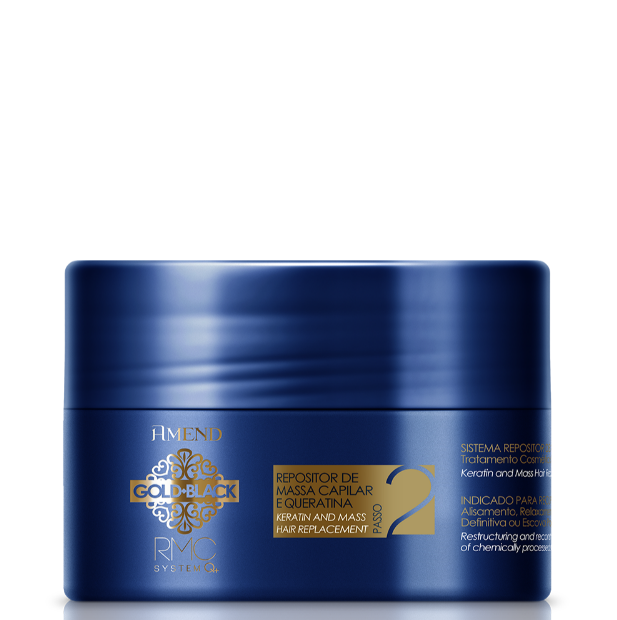 Amend Hair Mask Black Gold Hair Mass Keratin Replenisher Post Chemistry RMC Mask 250g - Amend
