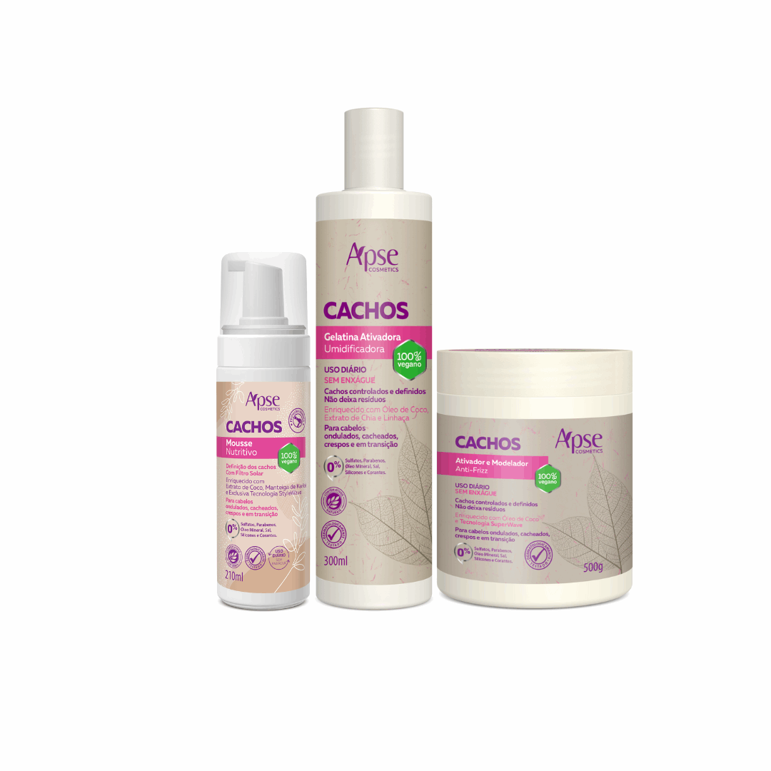 Apse Cosmetics Activators Apse Cosmetics - Curl Finishing Kit - Activator, Gelatin, and Mousse (3 ITEMS)