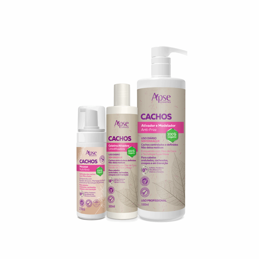 Apse Cosmetics Activators Apse Cosmetics - Curl Finishing Kit - Mousse, Activator, and Gelatin (3 items)