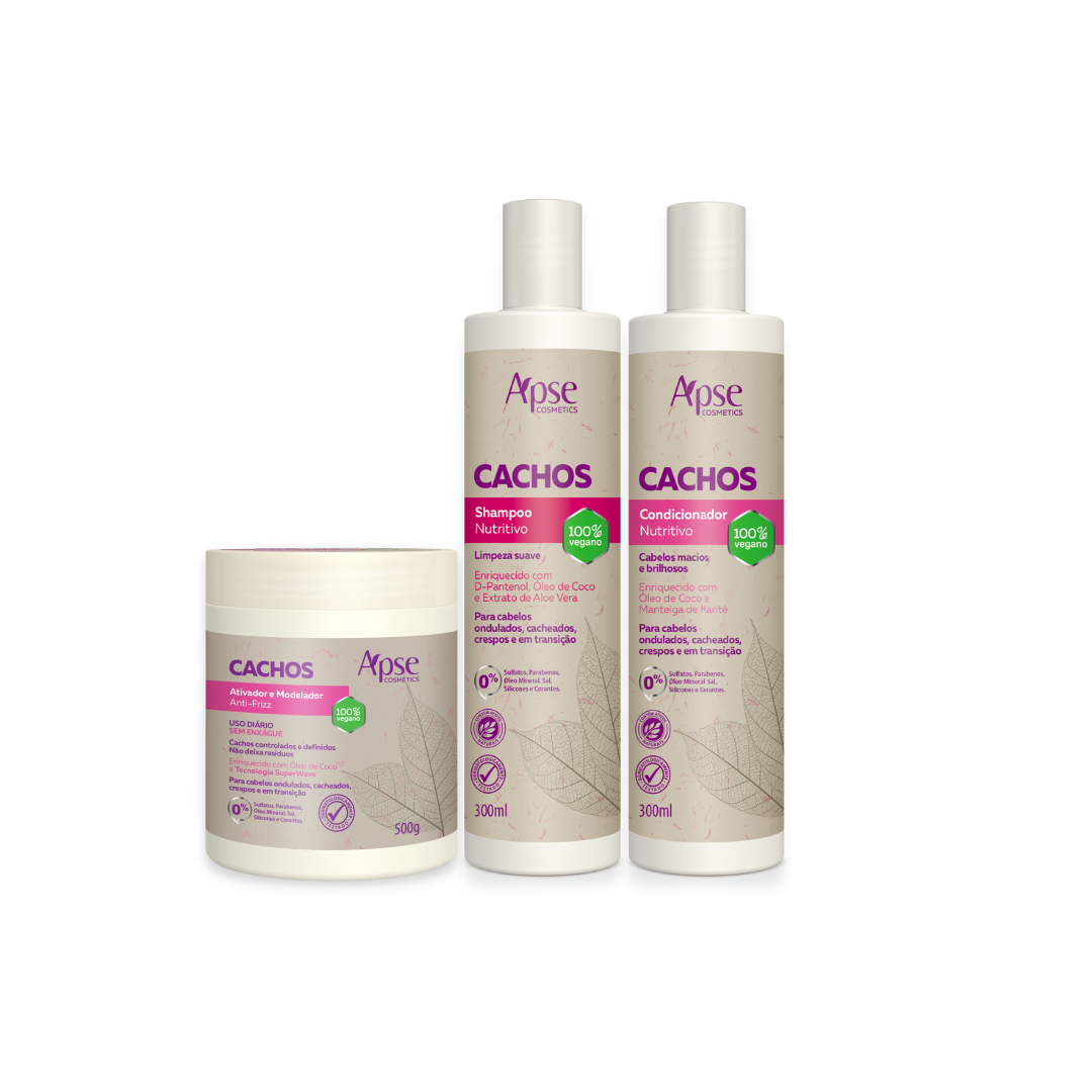 Apse Cosmetics Activators Apse Cosmetics - Curls Kit - Shampoo, Conditioner, and Activator (3 ITEMS)