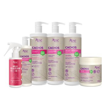 Apse Cosmetics Activators Apse Cosmetics - Curls Kit - Shampoo, Conditioner, Gel, Mask, Activator, and Finishing Spray (6 items)