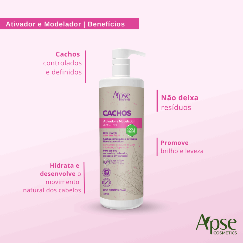 Apse Cosmetics Activators Apse Cosmetics - Curls Kit - Shampoo, Mask, and Curl Activator (3 items)