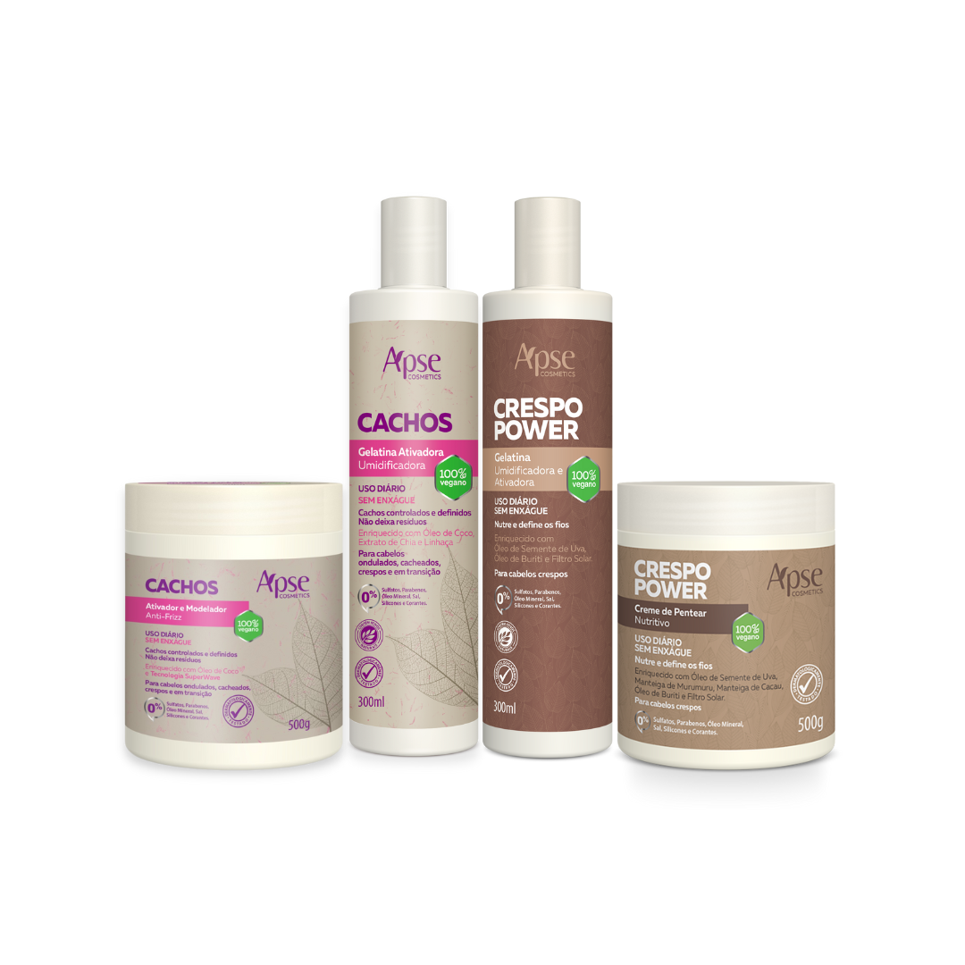 Apse Cosmetics Apse Cosmetics - Curls and Kinky Hair Power Finishing Kit (4 ITEMS)