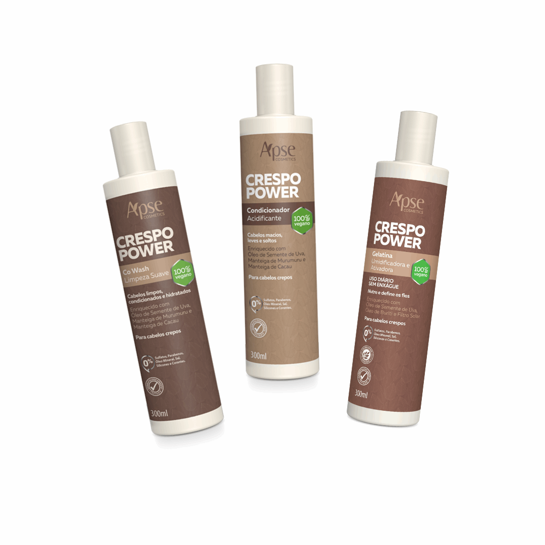Apse Cosmetics Apse Cosmetics - Power Curly Hair Kit - Co Wash, Conditioner, and Gelatin (3 ITEMS)