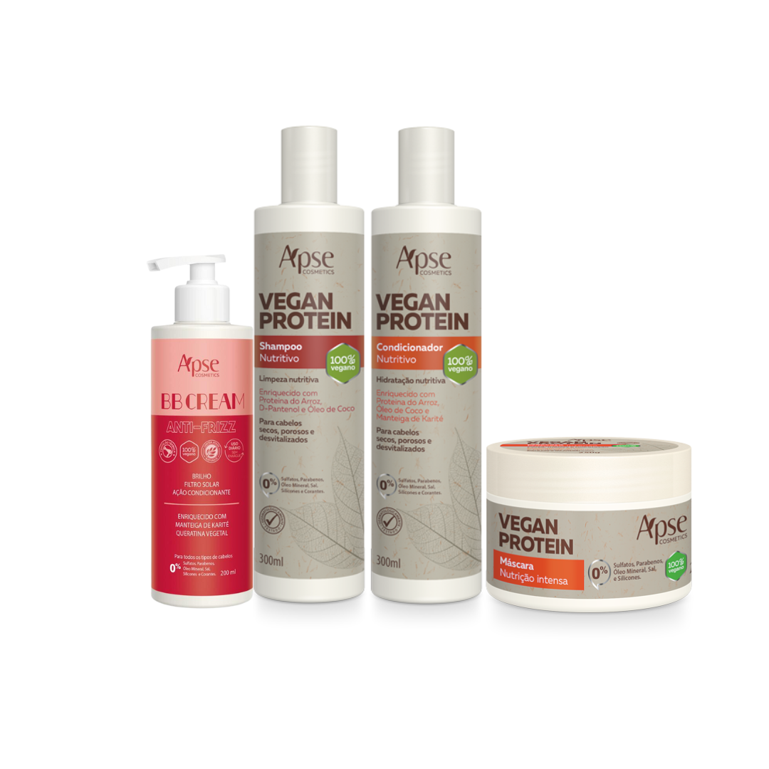 Apse Cosmetics Apse Cosmetics - Vegan Cream Kit (shampoo, conditioner, mask, and leave-in)