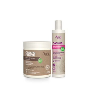 Apse Cosmetics Combing Cream Apse Cosmetics - Curls and Kinky Hair Finishing Kit - Gelatin and Leave-in Cream (2 items)