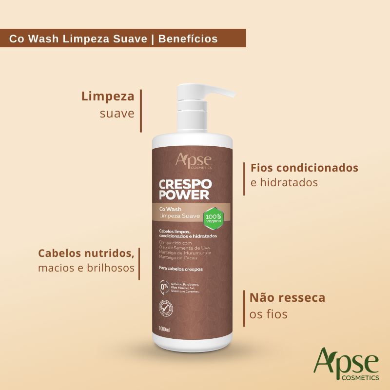 Apse Cosmetics Combing Cream Apse Cosmetics - Kitão Curly Power - Co Wash, Conditioner, Mask, and Styling Cream (4 ITEMS)