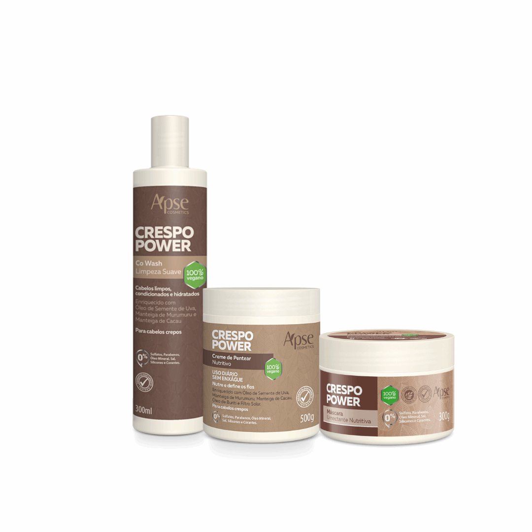 Apse Cosmetics Combing Cream Apse Cosmetics - Power Curly Hair Kit - Co Wash, Mask, and Leave-in Cream (3 items)