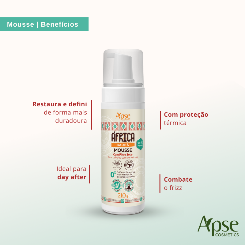 Apse Cosmetics Mousses Apse Cosmetics - Africa Baobab Mousse 7.1 fl oz - Conditioning Action