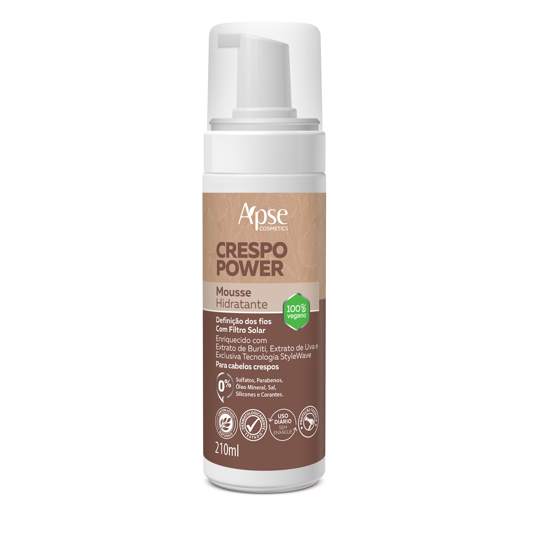 Apse Cosmetics Mousses Apse Cosmetics - Curly Power Hydrating Mousse 7.1 fl oz - Conditioning Action
