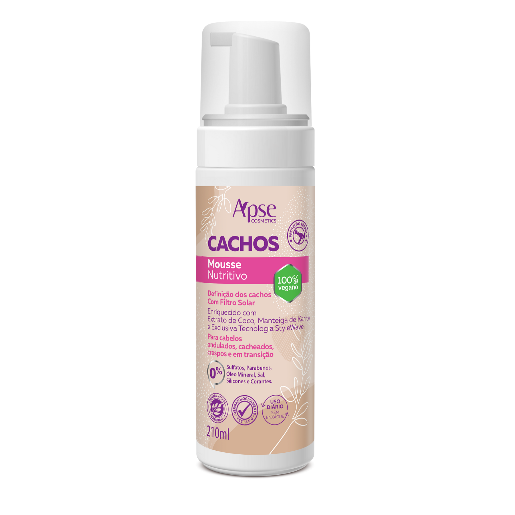 Apse Cosmetics Mousses Apse Cosmetics - Nourishing Curl Mousse 7.1 fl oz - Low Poo - Conditioning Action