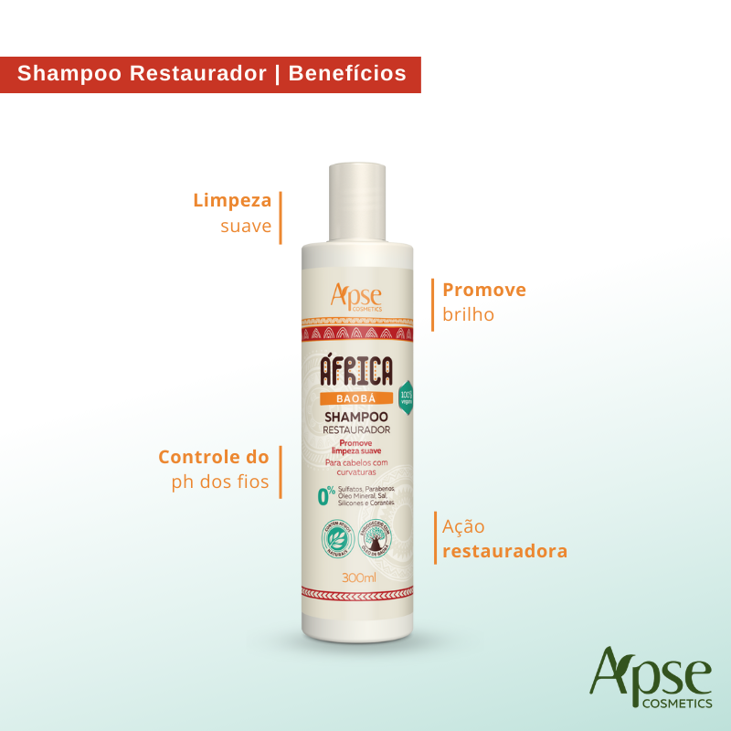Apse Cosmetics Shampoo Apse Cosmetics - Africa Baobab Restorative Shampoo 10.14 fl oz