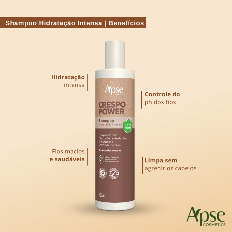 Apse Cosmetics Shampoo Apse Cosmetics - Power Curl Intense Hydration Shampoo 10.14 fl oz