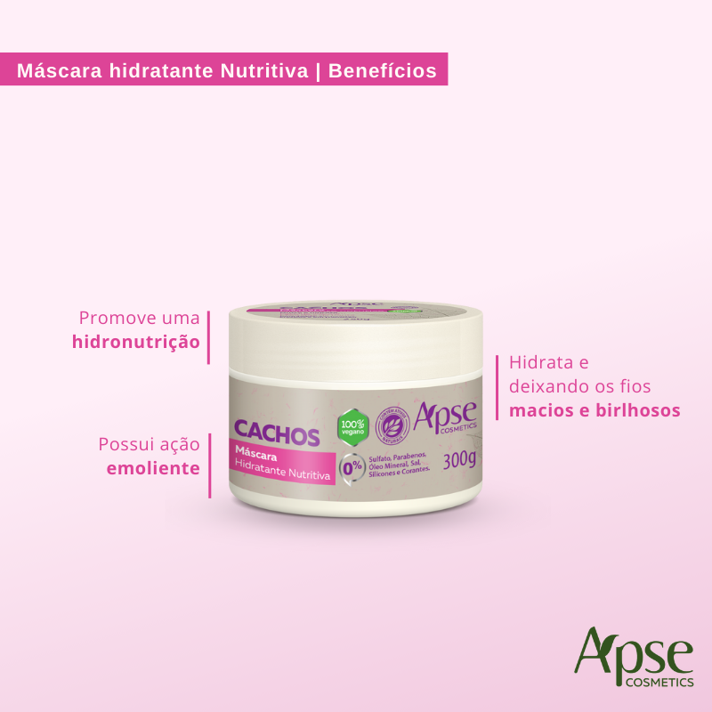 Apse Cosmetics Treatment Masks Apse Cosmetics - Hydrating Nutritive Curl Mask 10.58 oz - Conditioning Treatment