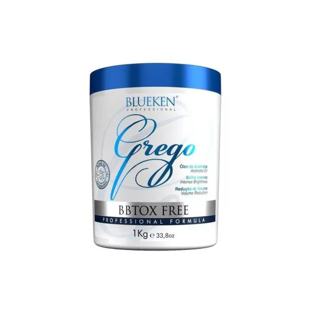 BLUEKEN Brazilian Keratin Blueken Grego BBtx Deep Hair Mask Hair Straightening Anti-Frizz Treatment 2.2 lbs (1kg)