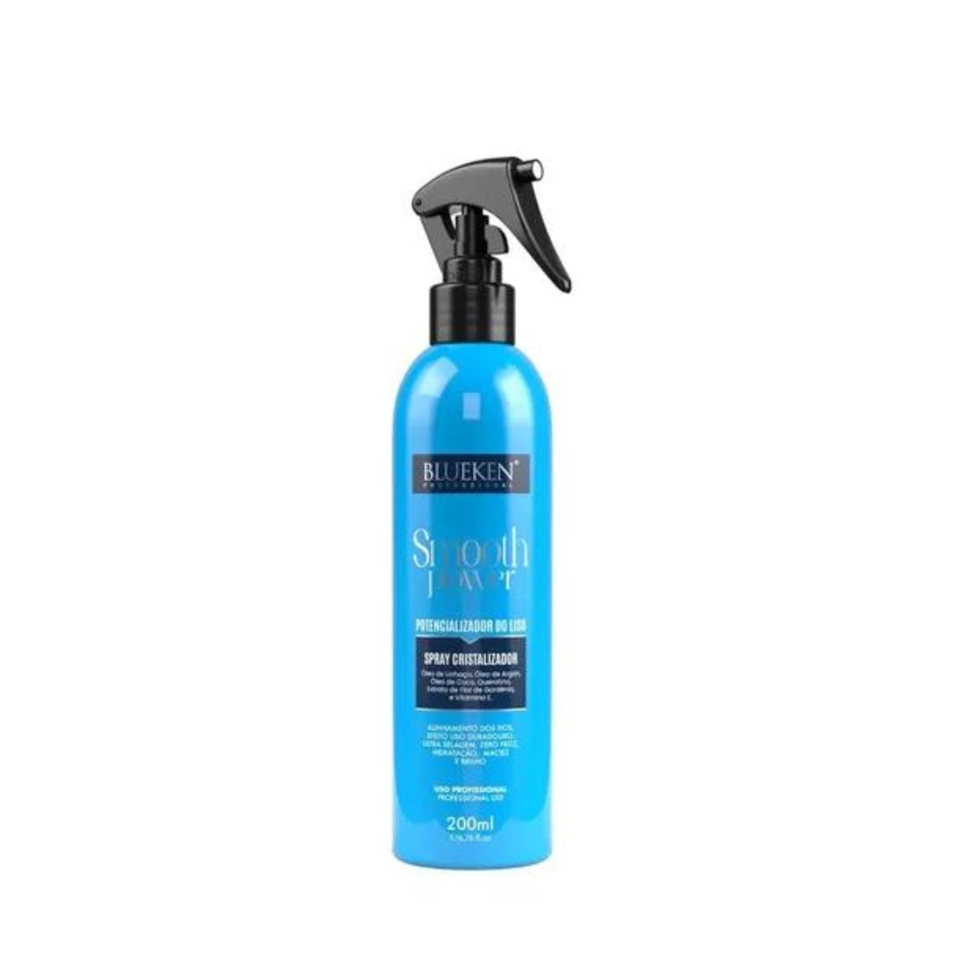 BLUEKEN Brazilian Keratin Blueken Smooth Power Smooth Enhancer Hair Straightening Treatment 7 fl oz (200ml)