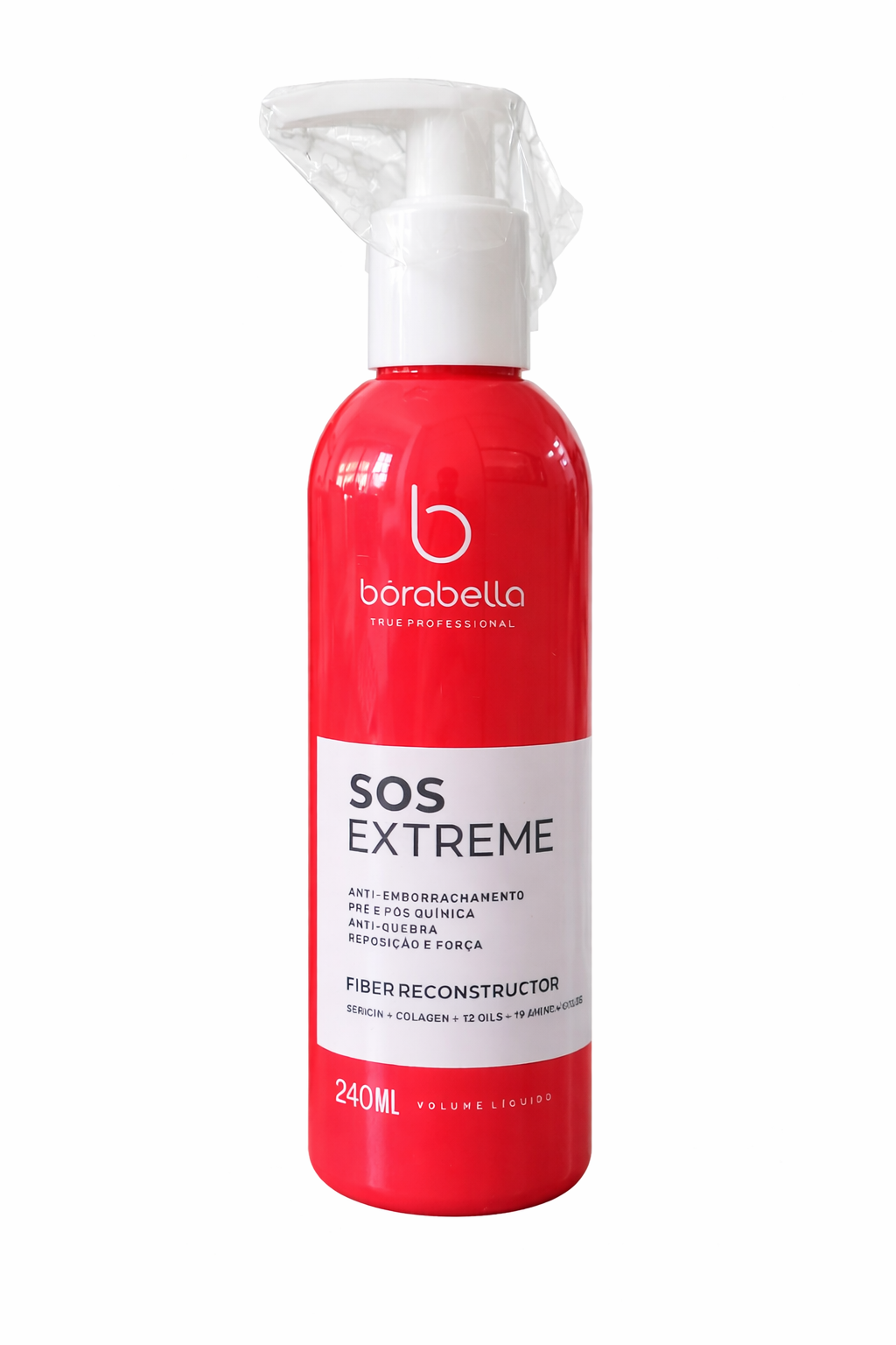 SOS Extreme Anti Hair Rubber Fiber Reconstruction Anti Loss 240ml - Borabella