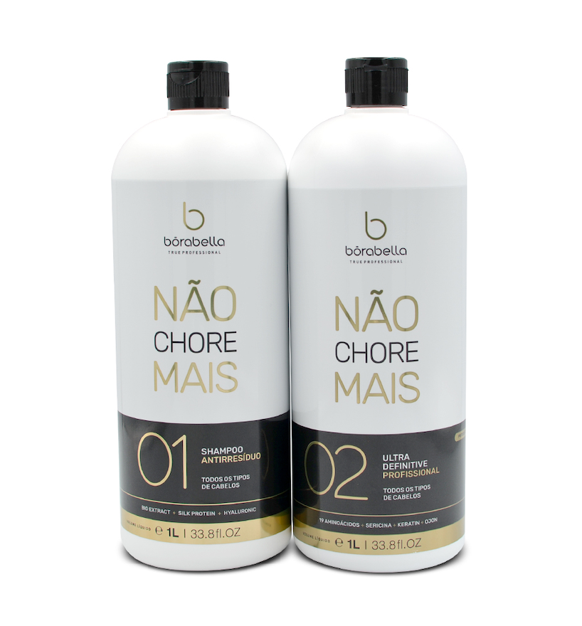 Borabella Brazilian Keratin Nao Chore Mais No More Crying Progressive Hair Treatment 2x1000ml - Borabella