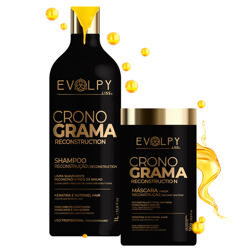 EVOLPY LISS Kit Capillary Schedule Shampoo 1L + Reconstruction Mask 1kg Evolpy Liss