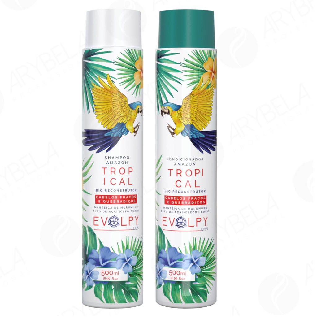 EVOLPY LISS Reconstructor 500ml Tropical Shampoo Kit + Damaged Hair Conditioner Tropical Hair Reconstruction Amazon Evolpy Liss