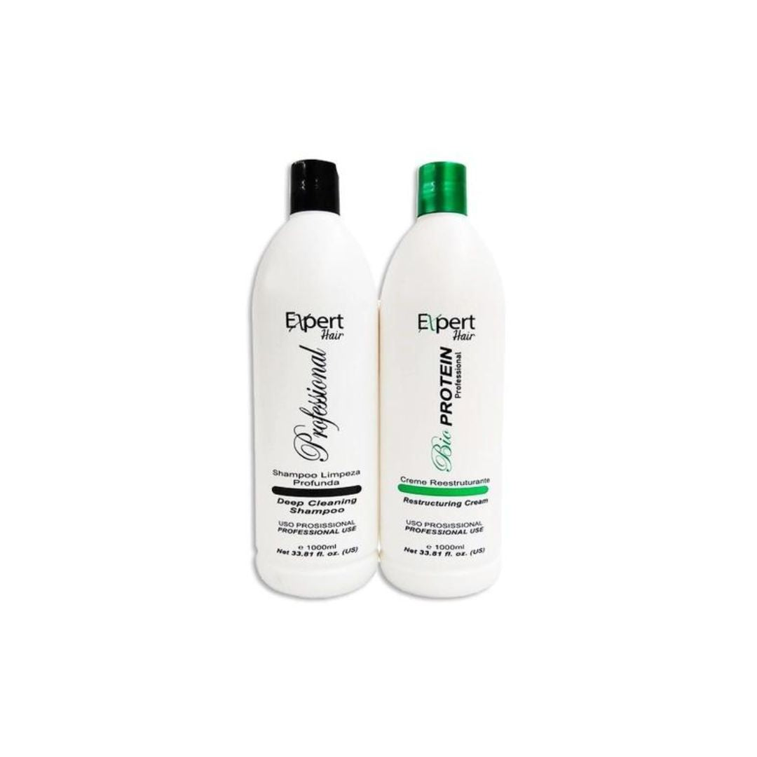 EXPERT HAIR Home Care Set Expert Hair Bio Protein Progressive Brush Straightening Treatment Kit 2x1L