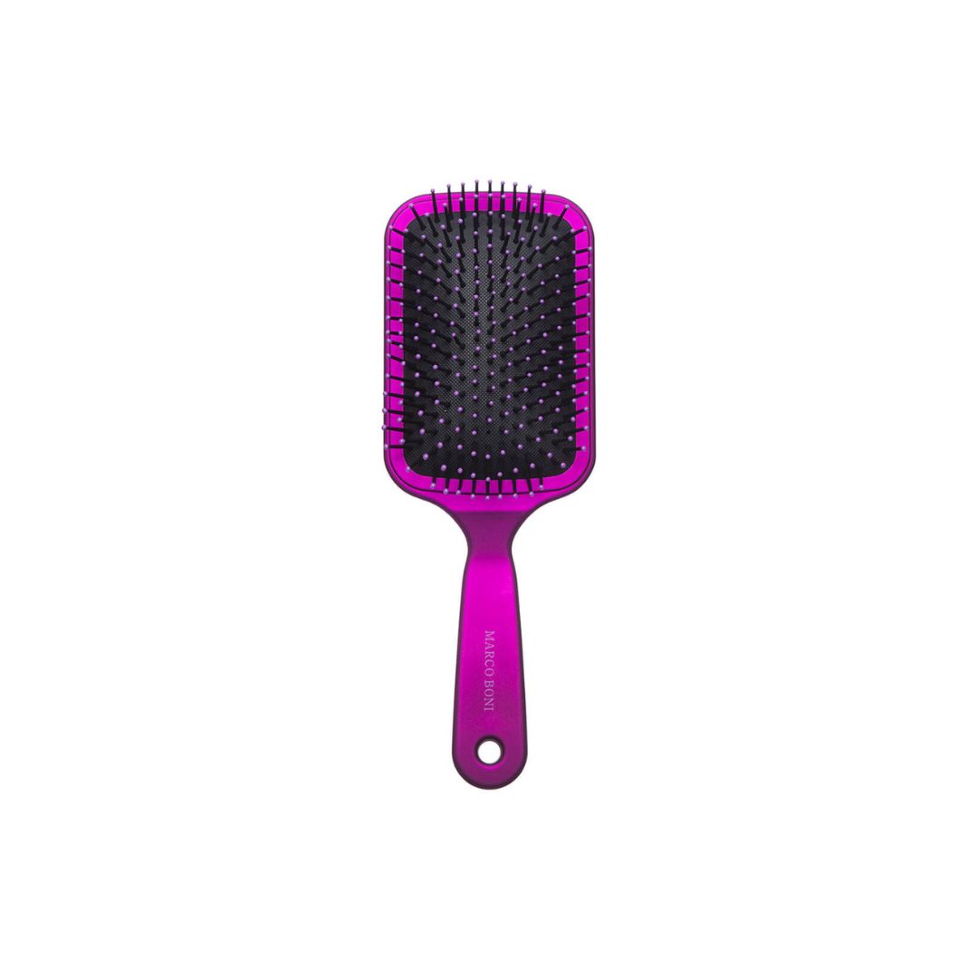 MARCO BONI Brush and Scissors Marco Boni Brazilian Purple Hair Comb Soft Touch Brush Racket Deluxe 8074