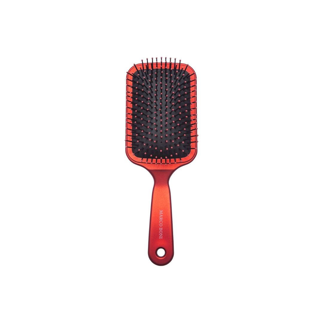 MARCO BONI Brush and Scissors Marco Boni Brazilian Red Hair Combing Soft Touch Brush Racket Deluxe 8074