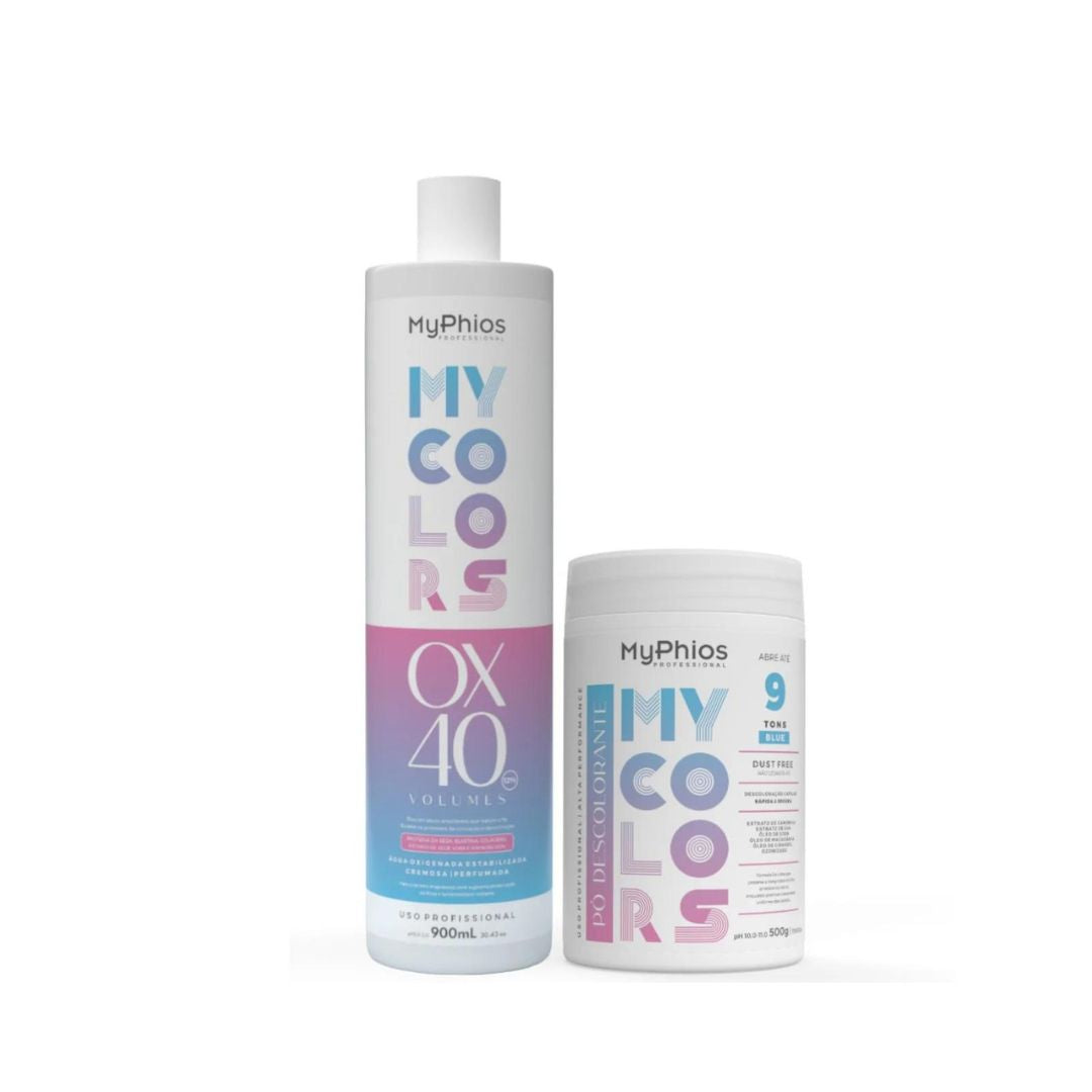 MY PHIOS Hair Color My Phios Discoloration Peroxide OX 40 Volumes + Bleaching Powder Kit - 40 Volume (12%) - 16 oz.