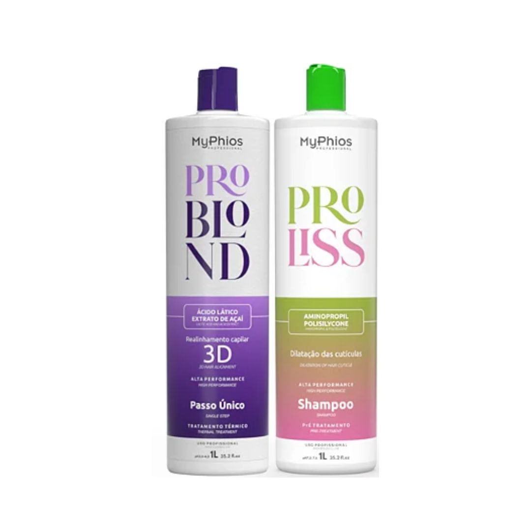 MY PHIOS My Phios Shampoo + Pro Blond Progressive Brush Realignment Kit 2x1