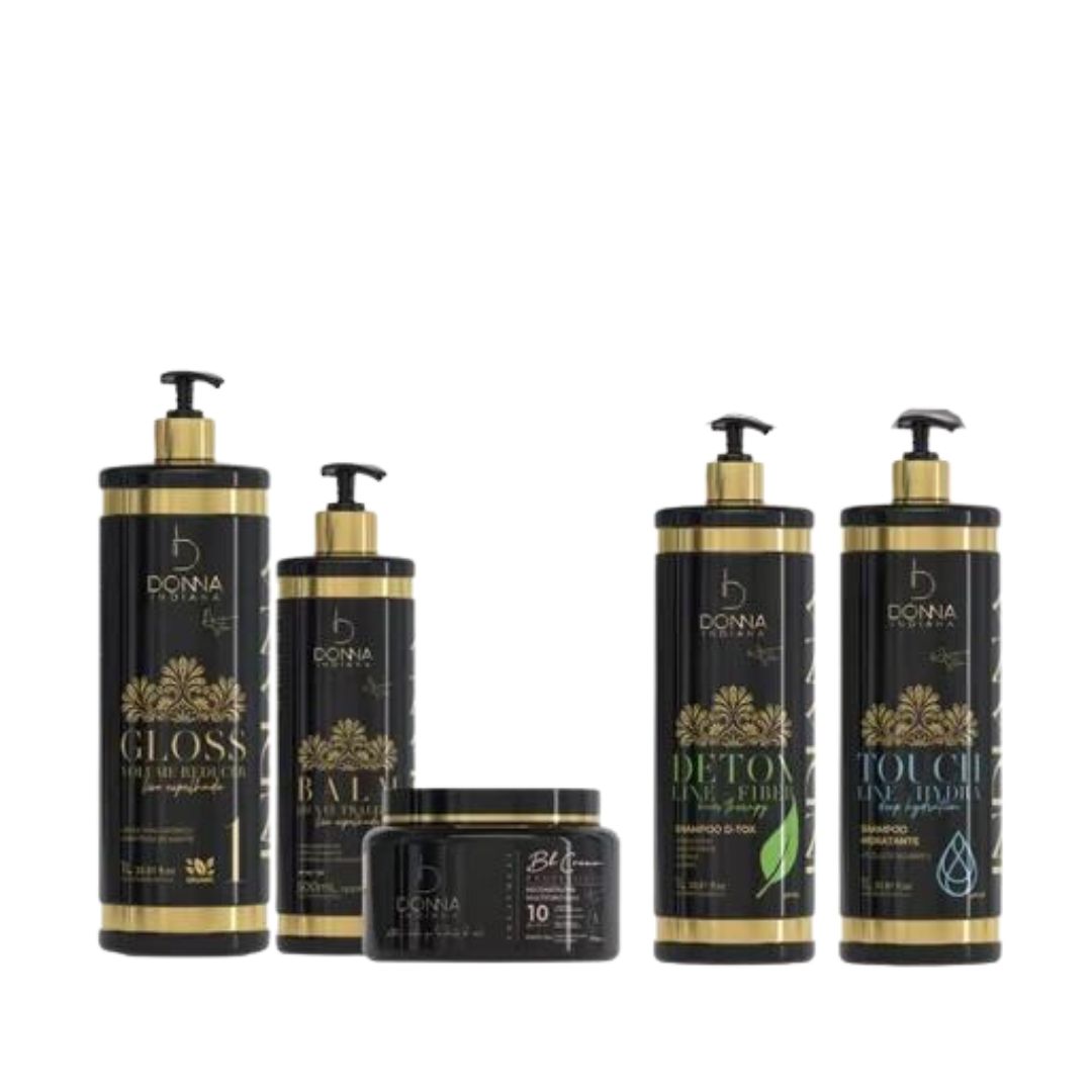 QUEENCARE QueenCare Indiana Progressive Brush Volume Reducer + Detox Shampoo + Touch Shampoo Kit