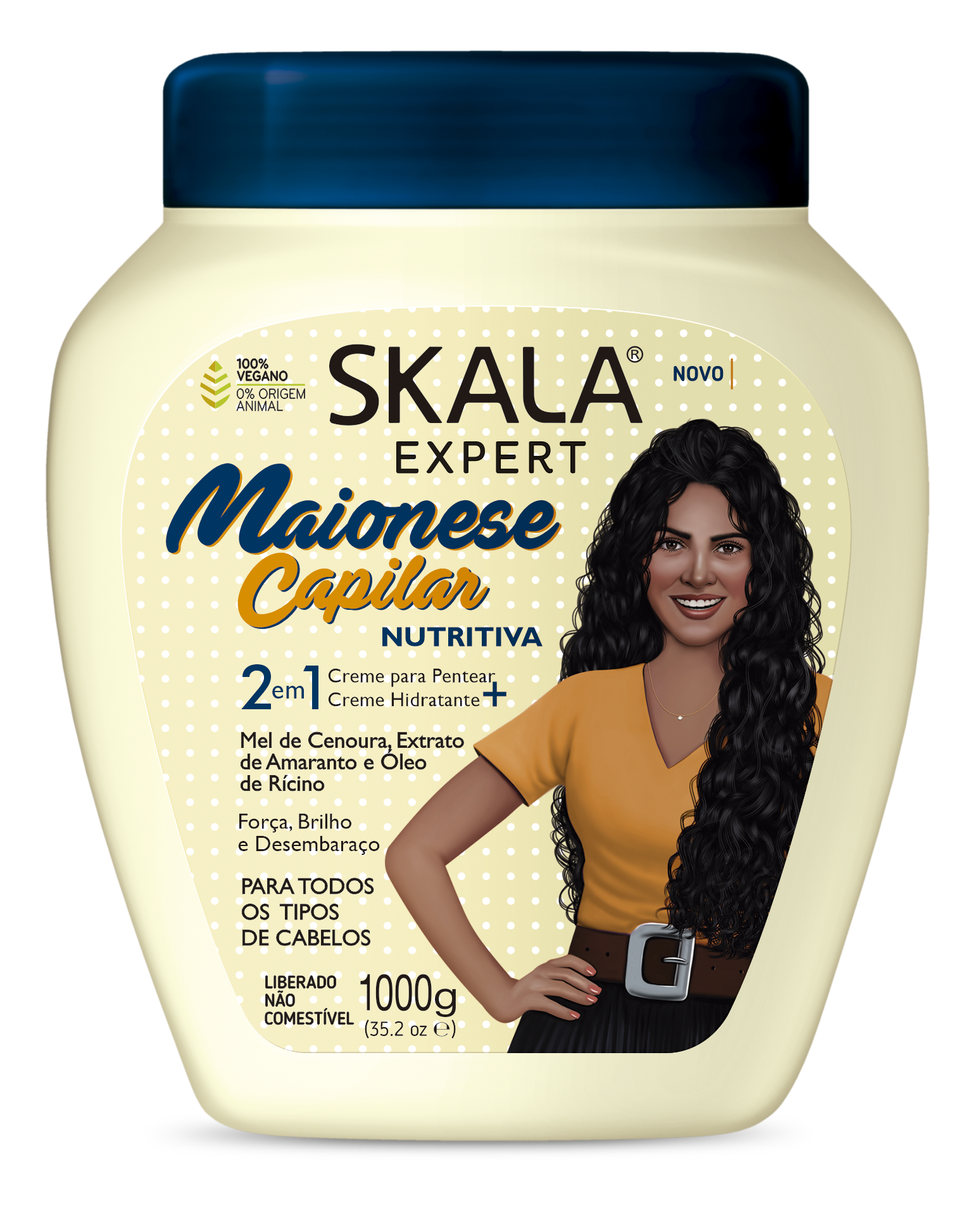 Skala Hair Cream Creme De Tratamento Maionese Capilar Nutritiva / Nutritive Cream Treatment Capillary Mayonnaise Treatment Cream - Skala