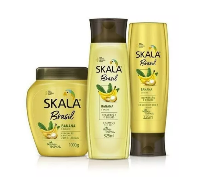 Skala Home Care Set Skala Brasil Amazon Banana & Bacuri Nutrition Vegan Treatment Kit 3 Prod. - Skala
