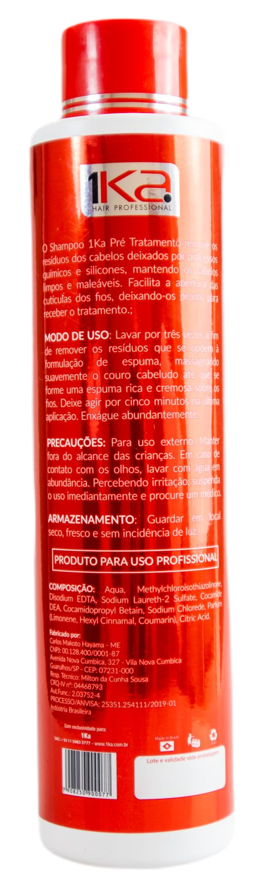 1Ka Brazilian Keratin Treatment Pre-Treatment Hair - Shampoo 1000ml - 1Ka