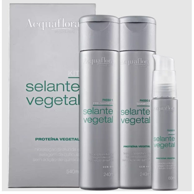 Acquaflora Hair Care Kits Vegetable Cuticle Sealing Protein Moisturizing Treatment Kit 3 Itens - Acquaflora