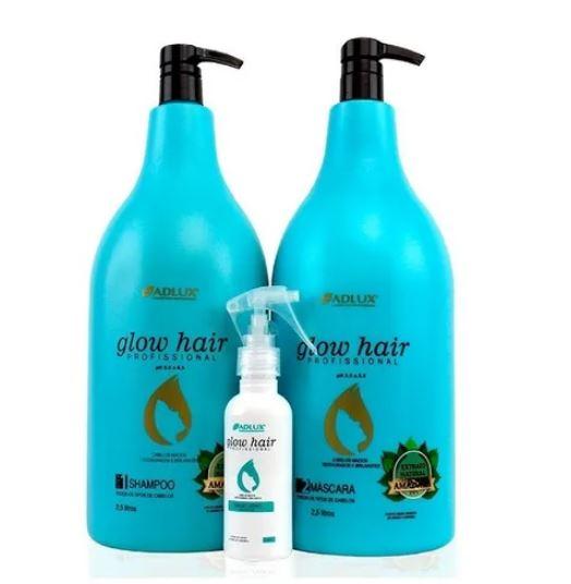 Cuticle Sealing Natural Extract Professional Hydration Glow Hair 2x2,5L - Adlux