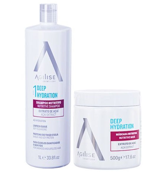 Agilise Professional Hair Care Kits Acai Berry Nutrition Deep Hydration Hair Treatment Kit 2 Itens - Agilise Professional