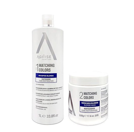 Agilise Professional Hair Care Matching Colors Blonde Hair Color Maintenance Kit 2 Itens - Agilise Professional
