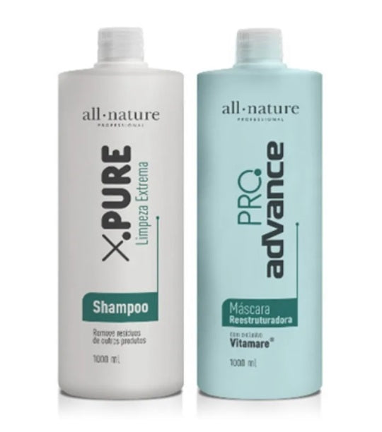 Alise Hair Hair Straighteners Advance Pro Reestructuring Progressive Brush Treatment Hair Kit 2x1L - Alise Hair