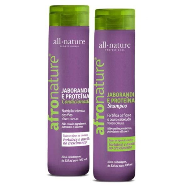 All Nature Home Care Afro Nature Jaborandi & Protein Extract Hair Nutrition Kit 2x300ml - All Nature