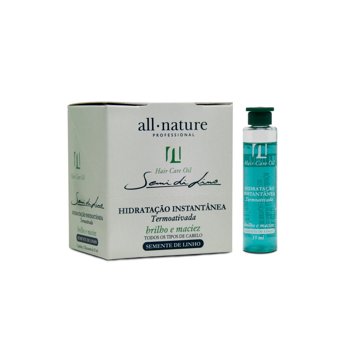 All Nature Home Care Care Oil Semi di Lino Thermo Activated Instant Hydration 12x15ml - All Nature