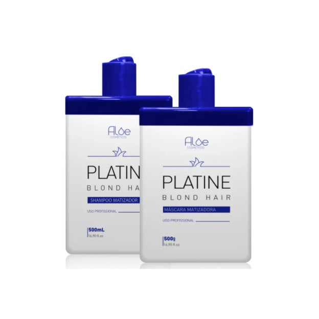 Aloe Hair Care Kits Platine Blond Hair Platinum Effect Tinting Color Maintenance Kit 2x500 - Aloe