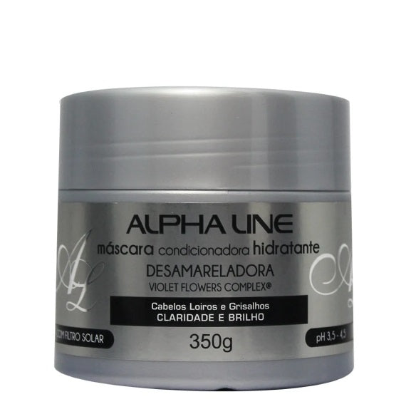 Alpha Line Hair Care De-yellowing Hydrating Conditioning Blond Grey Hair Mask 350g - Alpha Line