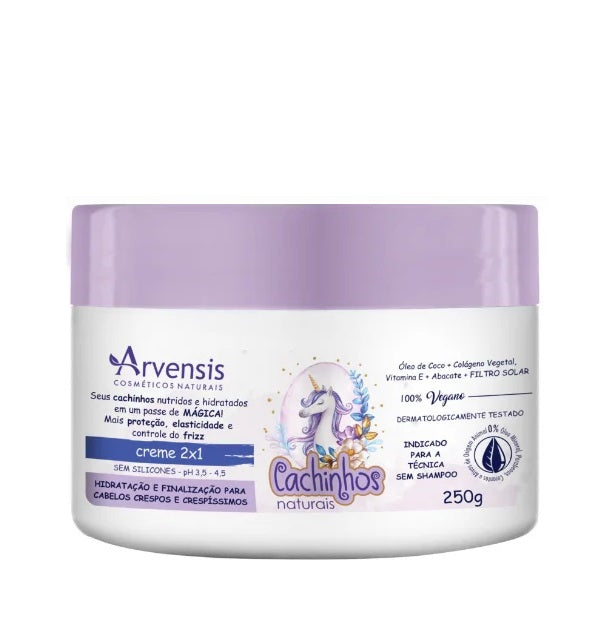 Arvensis Hair Care Cachinhos Natural Curls Crespos Curly Hair 2 in 1 Vegan Mask 250g - Arvensis