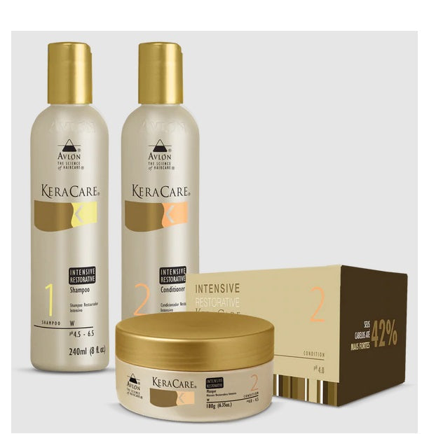 Avlon Hair Care Kits KeraCare Intensive Restorative Hair Treatment Maintenance Kit 3 Iens - Avlon