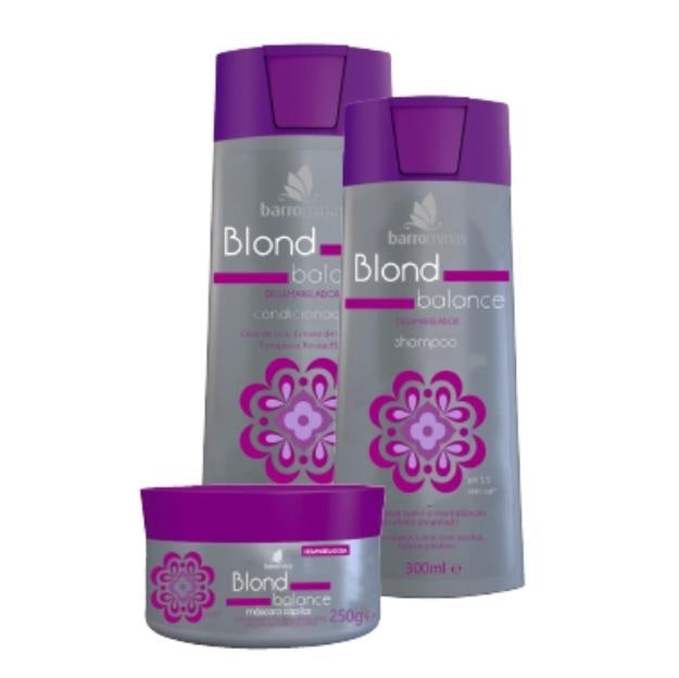 Barrominas Hair Care Kits Blond Balance Hair Care Color Maintenance Treatment Kit 3 Itens  - Barrominas