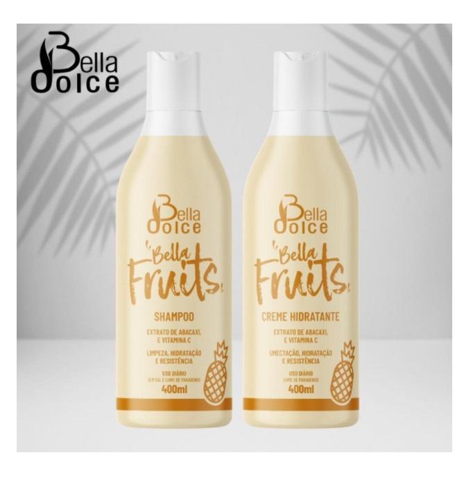 Bella Dolce Home Care Bella Fruits Pineapple Hair Moisturizing Reconstruction Kit 2x400 - Bella Dolce