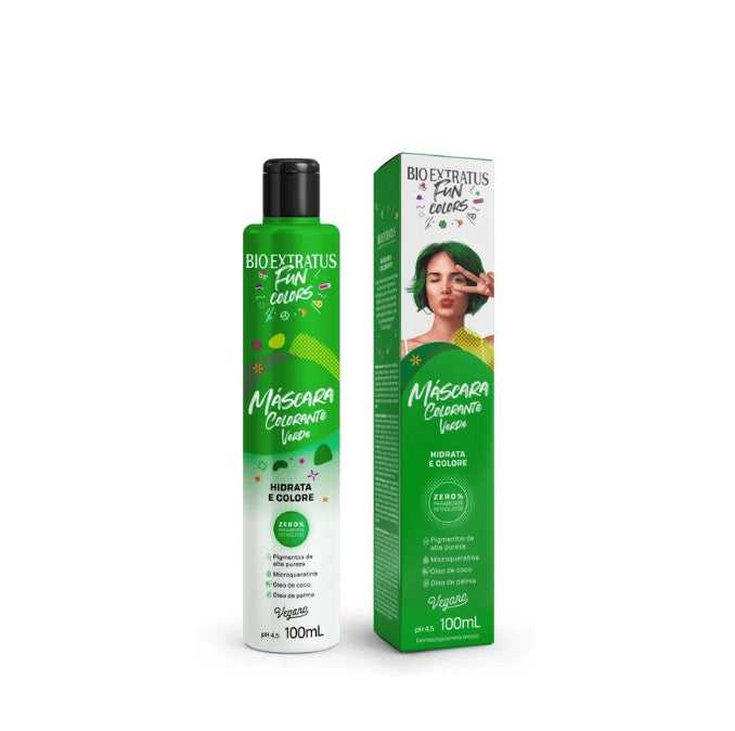 Bio Extratus Hair Care Fun Colors Green Maintenance Hair Vegan Treatment Mask 100ml - Bio Extratus