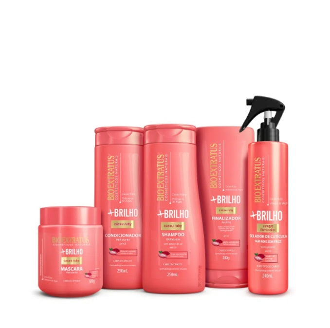 Bio Extratus Hair Care Kits + Shine Hair Nourishing Moisture Softness Treatment Kit 5 Itens - Bio Extratus