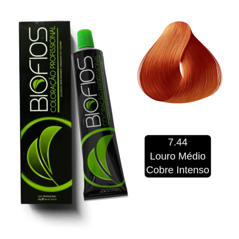 Biofios Profissional Hair Color Biofios Profissional 7.44 Medium Blond Copper Permanent 60g